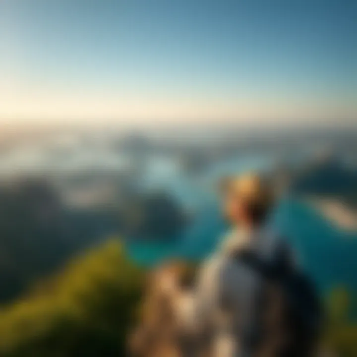 Breathtaking Scenery in a Visa-Free Location A traveler enjoying scenic landscapes in a popular destination