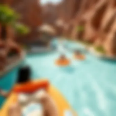 Leisurely Experience on the Lazy River Relaxing lazy river experience at Wild Wadi Water Park