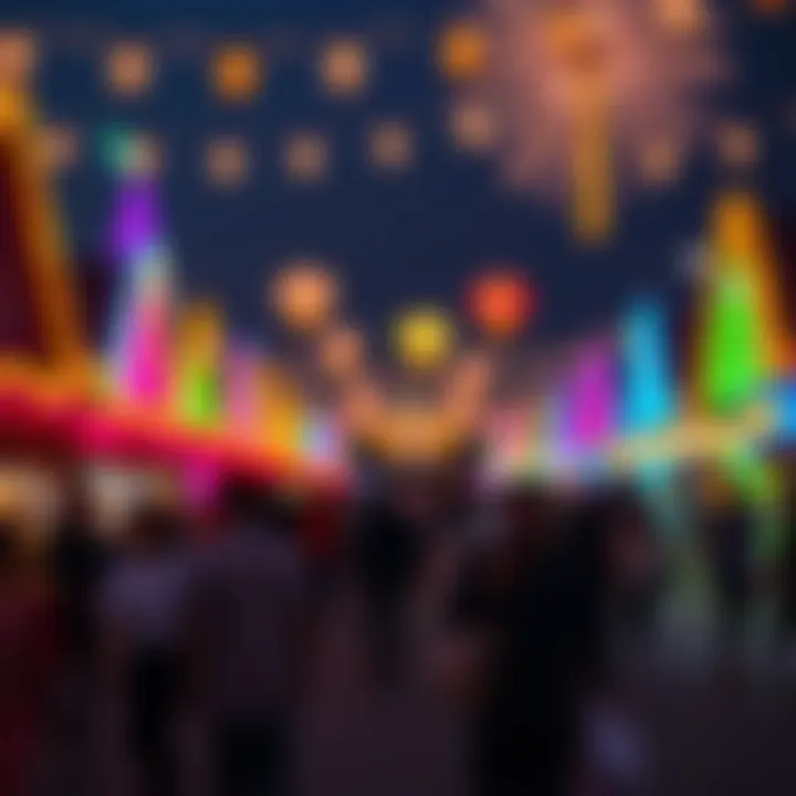Illuminated Festivities at Global Village Colorful festival lights illuminating event at Global Village