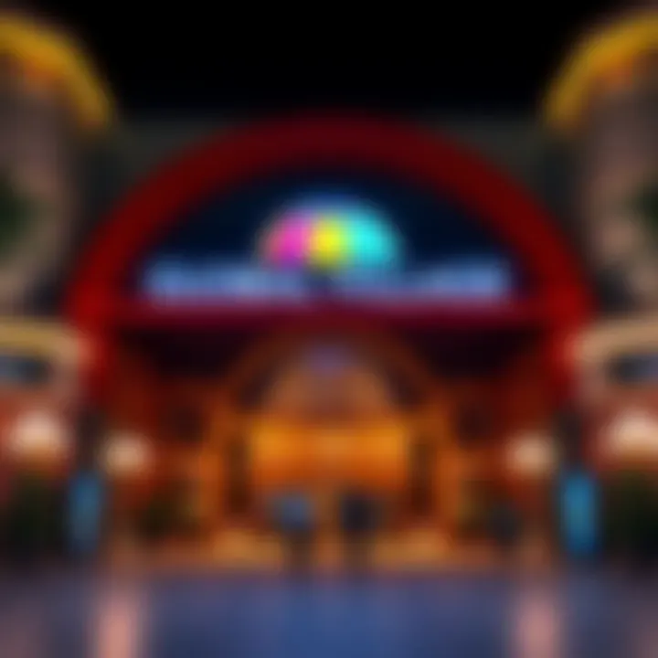 Vibrant entrance of Global Village