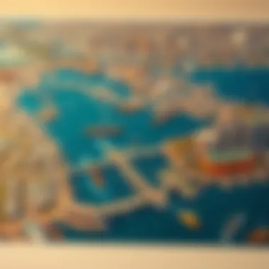 Evolution of Dubai Creek A historical map illustrating the development of Dubai Creek over the decades, highlighting its transformation.