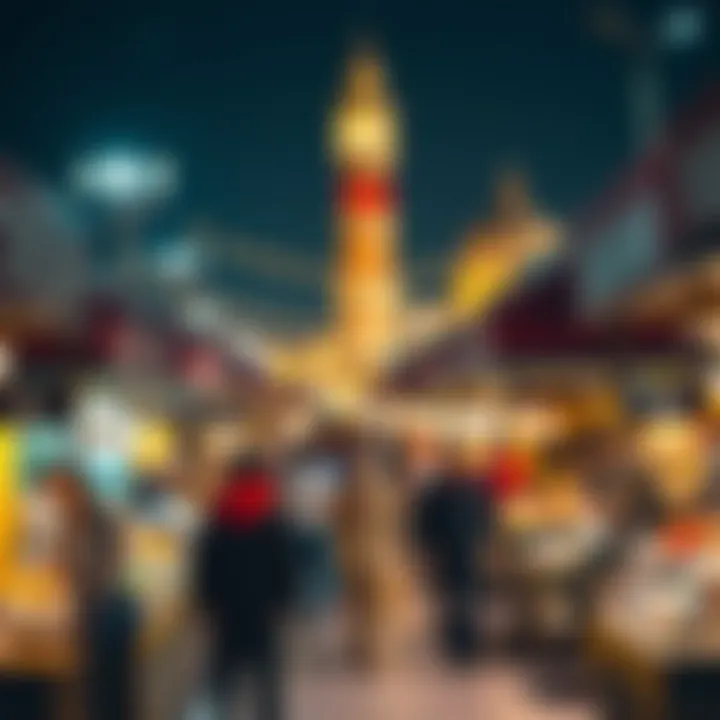 Vibrant Ramadan Night Market Atmosphere Ramadan Night Market