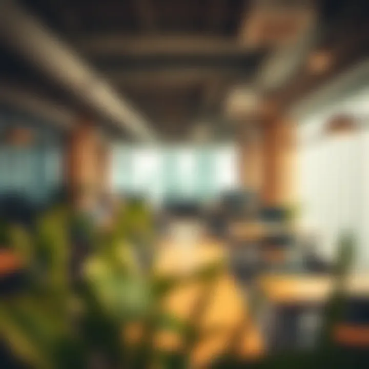 A bustling co-working space filled with entrepreneurs and digital nomads