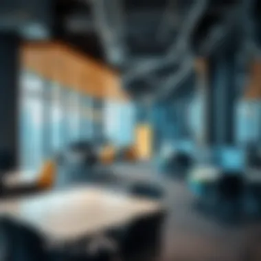 Innovative Office Space in Internet City Innovative tech startup office space with creative designs and collaborative work areas