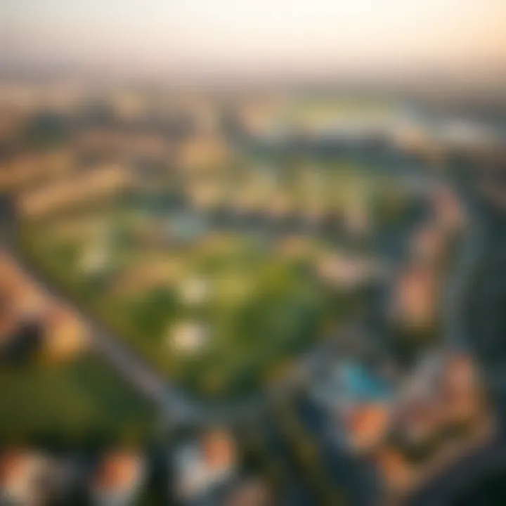 Aerial view of the golf courses complementing the upscale community lifestyle