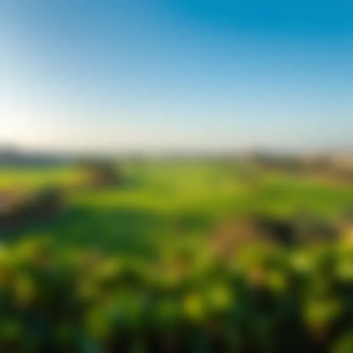 Stunning view of Jumeirah Golf Estate showcasing its lush greens and serene environment