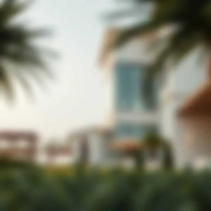 Architectural elegance of the luxury villas at Jumeirah Golf Estate