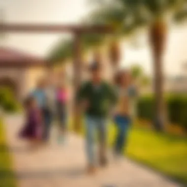 Vibrant Community Lifestyle at Jumeirah Golf Estates Vibrant community lifestyle at Jumeirah Golf Estates with families enjoying amenities