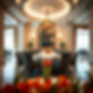 Elegant Dining Area at Khalidia Palace Hotel Elegant dining area within the hotel featuring exquisite decor