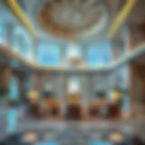 Luxurious lobby of Khalidia Palace Hotel showcasing intricate design elements