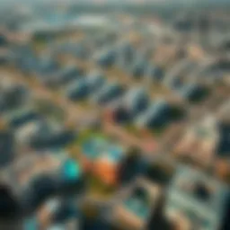 Aerial view of Khalifa City A showcasing its urban layout
