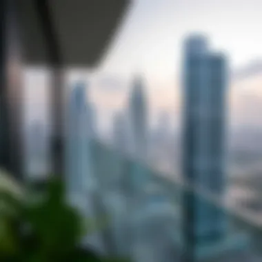 Panoramic Balcony View from Lake View Tower Panoramic view from a balcony at Lake View Tower overlooking JLT