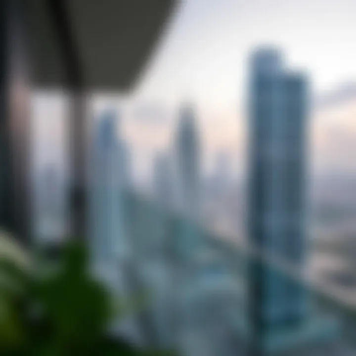 Panoramic Balcony View from Lake View Tower Panoramic view from a balcony at Lake View Tower overlooking JLT