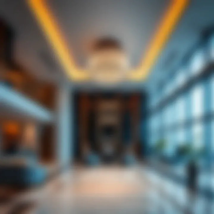 Luxurious Lobby of Lake View Tower Luxurious lobby of Lake View Tower featuring modern design elements