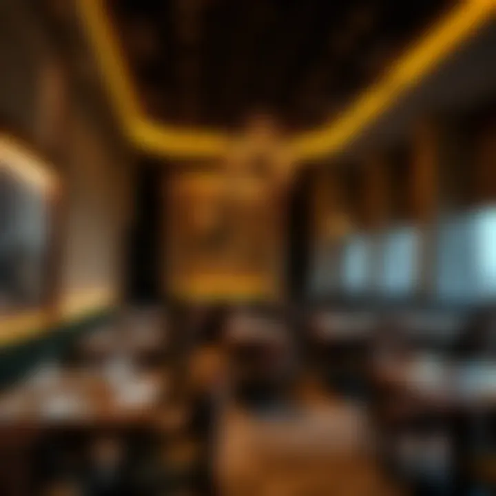 Elegant Restaurant Interiors Stylish interior design of a restaurant at Last Exit Khawaneej