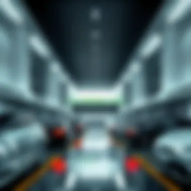 Futuristic LEV Parking Design A futuristic LEV parking facility showcasing efficient space utilization