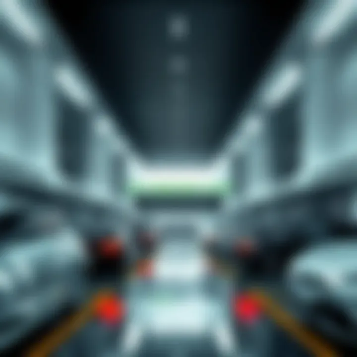 Futuristic LEV Parking Design A futuristic LEV parking facility showcasing efficient space utilization