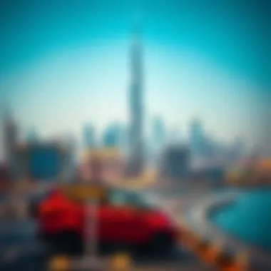 Breathtaking Dubai Skyline Featuring Luxury Real Estate Stunning skyline view of Dubai with luxury properties