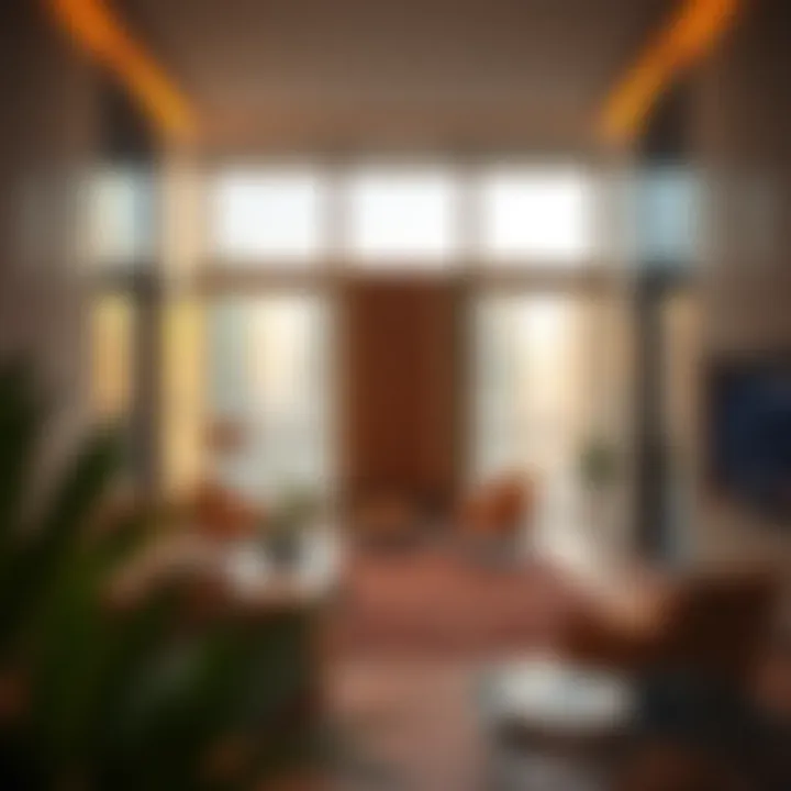 Interior view of a luxurious office space in a Business Bay tower