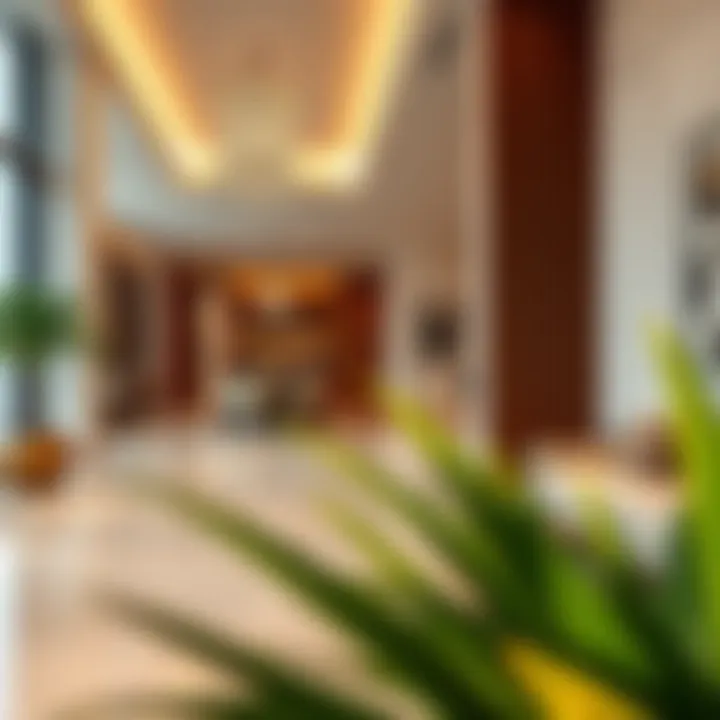 Inside view of a luxury apartment in Al Khail Gate highlighting amenities