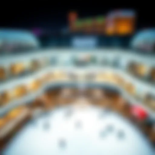 Aerial view of the Mall of Emirates Ice Rink capturing the vibrant atmosphere