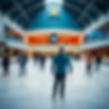 Visitors enjoying a fun skating session at the ice rink