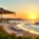 Breathtaking view of Mamzar Private Beach at sunset