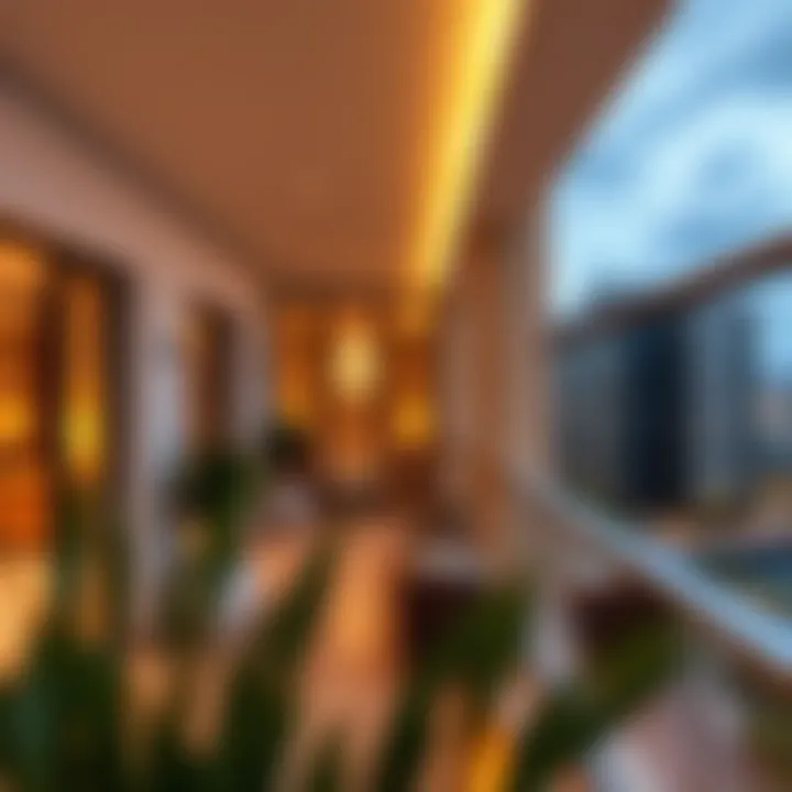Architectural Highlights from the Balcony in Marina Vista Balcony view highlighting the architectural elements