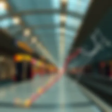 Route Map of the Metro Red Line A graphic representation of the Metro Red Line routes and key landmarks in Dubai