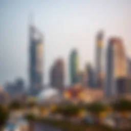 Skyline of Dubai showcasing modern architecture