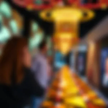 Interactive exhibit inviting visitor engagement