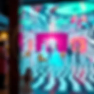 Vibrant optical illusion display at the Museum of Illusions