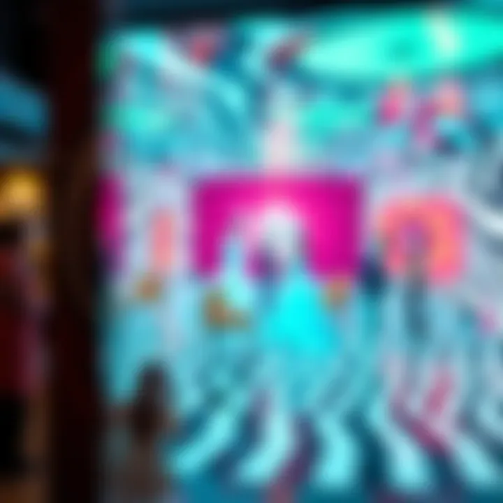 Vibrant optical illusion display at the Museum of Illusions