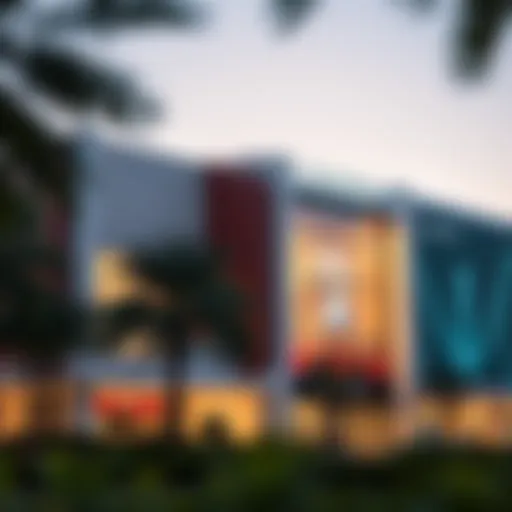 Exterior view of Al Quoz Mall showcasing its modern architecture