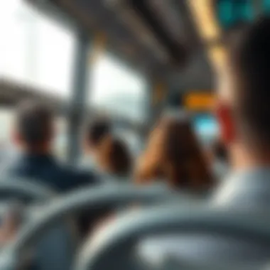 Tourists using the bus service in Dubai