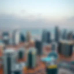 Aerial view of Dubai's skyline showcasing modern architecture
