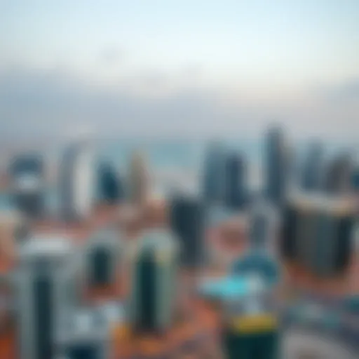 Aerial view of Dubai's skyline showcasing modern architecture