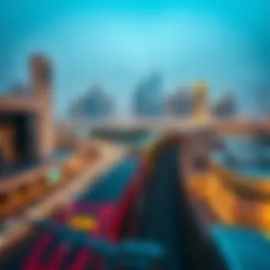 Dubai Skyline with Metro Connectivity Overview of the Dubai skyline with Metro in context