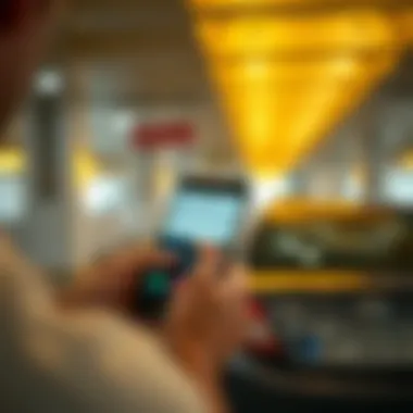 User receiving parking SMS confirmation