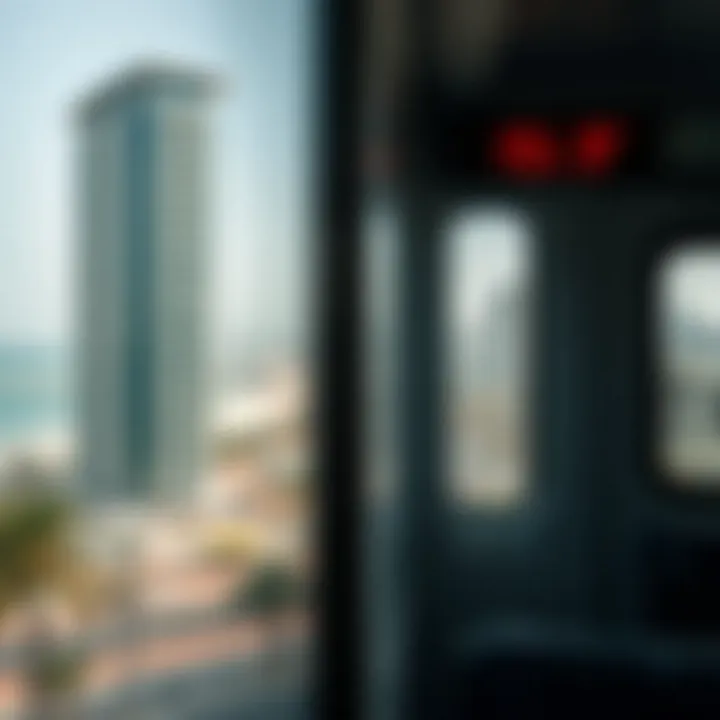 Scenic view of JBR Beach from the metro