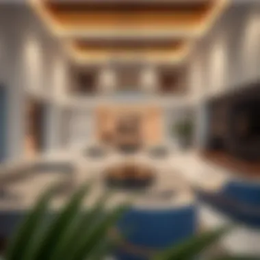 Elegant modern interior of a luxury villa in Dubai