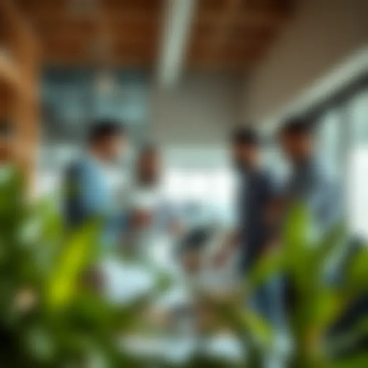 Collaborative Planning in Renovation Construction team discussing renovation plans in Dubai