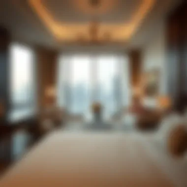 Luxury Accommodations in Dubai Luxurious room ambience showcasing Dubai's elegance