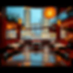 A panoramic view of Dubai's vibrant dining scene showcasing diverse restaurant options.