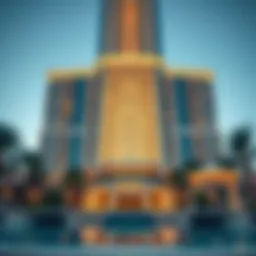 Stunning exterior view of Palm Tower 1 showcasing its modern architecture