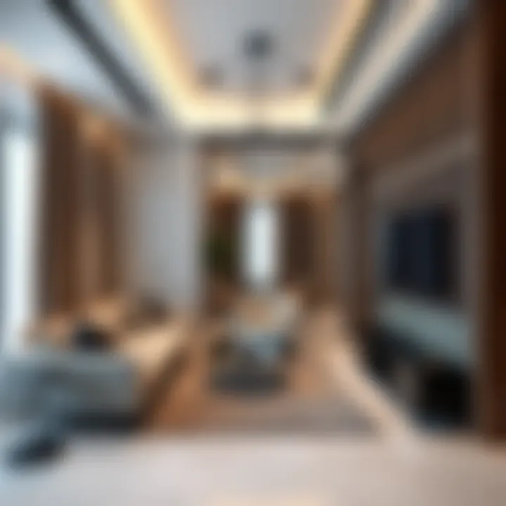 Stylish partitioned living space in Karama