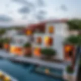 An aerial view of Preatoni properties showcasing architectural design