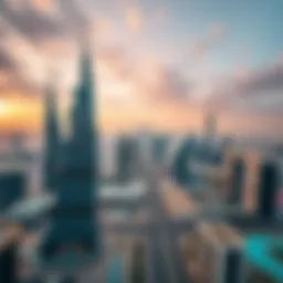 Aerial view of Dubai's skyline showcasing modern architecture