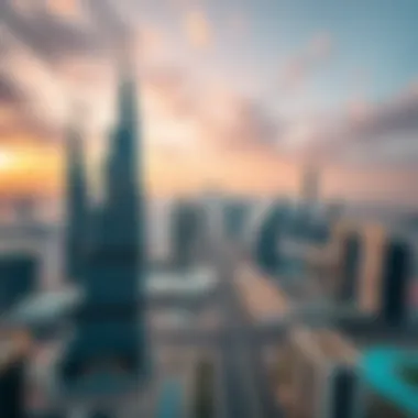 Aerial view of Dubai's skyline showcasing modern architecture