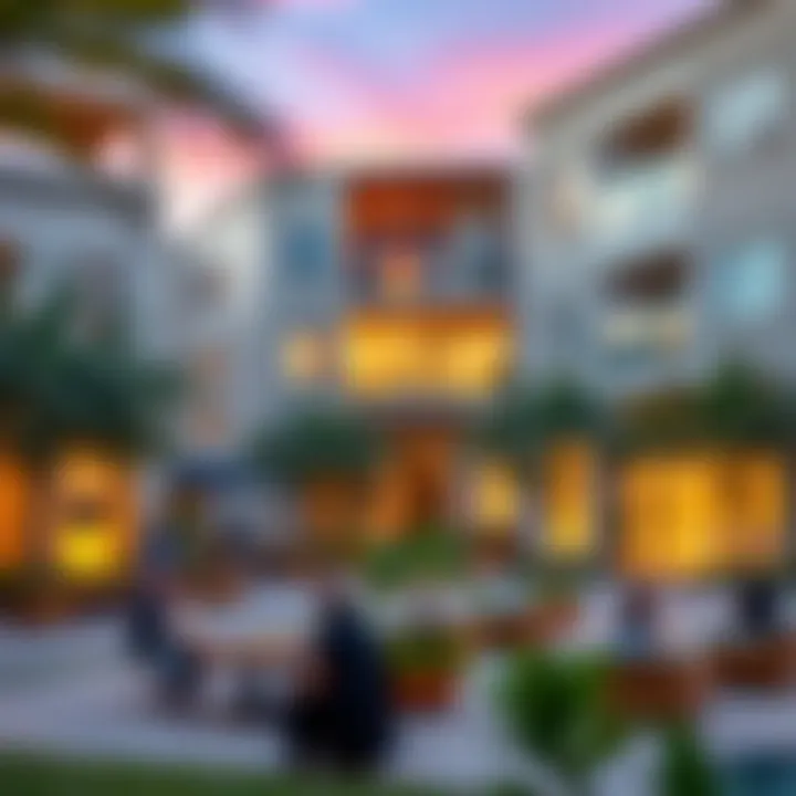 Vibrant community space in a residential area of Dubai